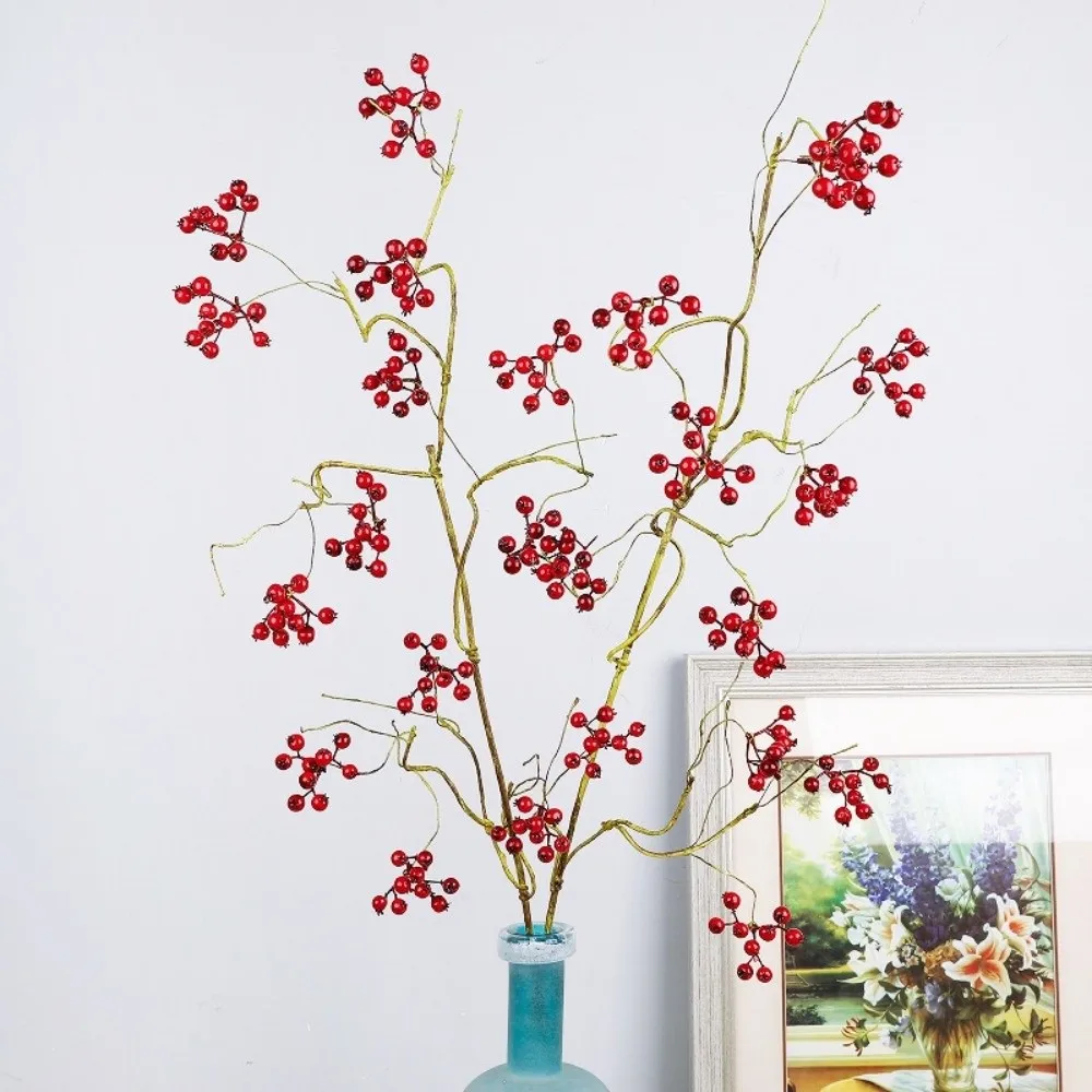 

Faux Good Luck Fruits Artificial Foam Berries Branch Luxury Plastic Artificial Berries Fruit Fruits Flower Realistic