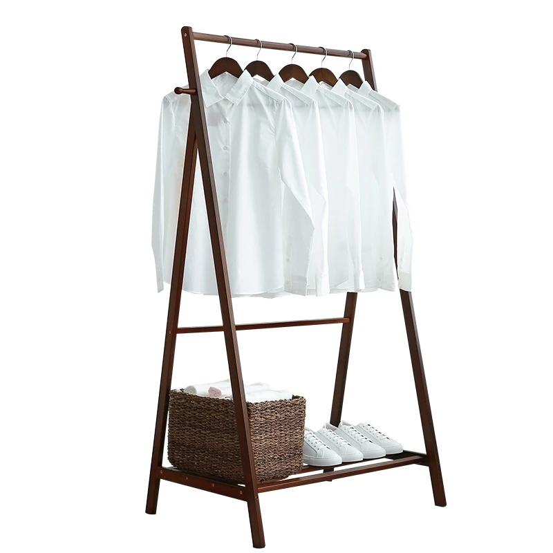 

Bedroom coat rack drying rack indoor drying rack floor-to-ceiling hanger solid wood head large hanger drying quilt hanger