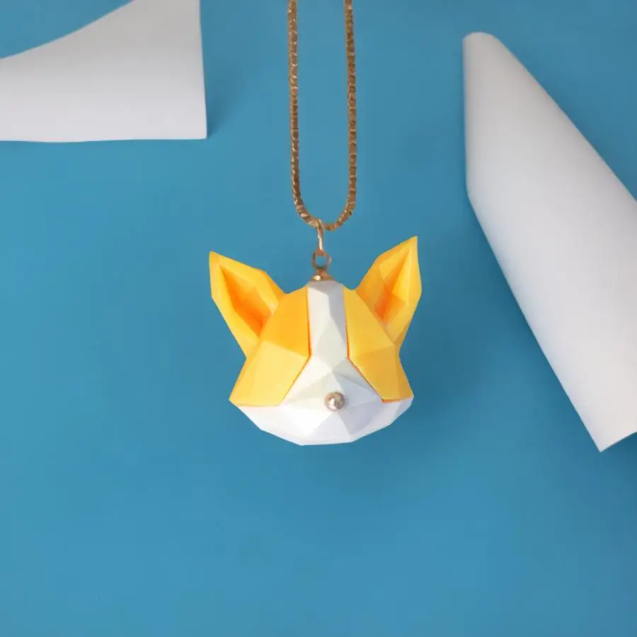 Glowing Puppy Necklace Pendants 3D model Artwork Dog Necklaces GLOW in the DARK amulet Handmade FOR Women Girls Cool Necklace