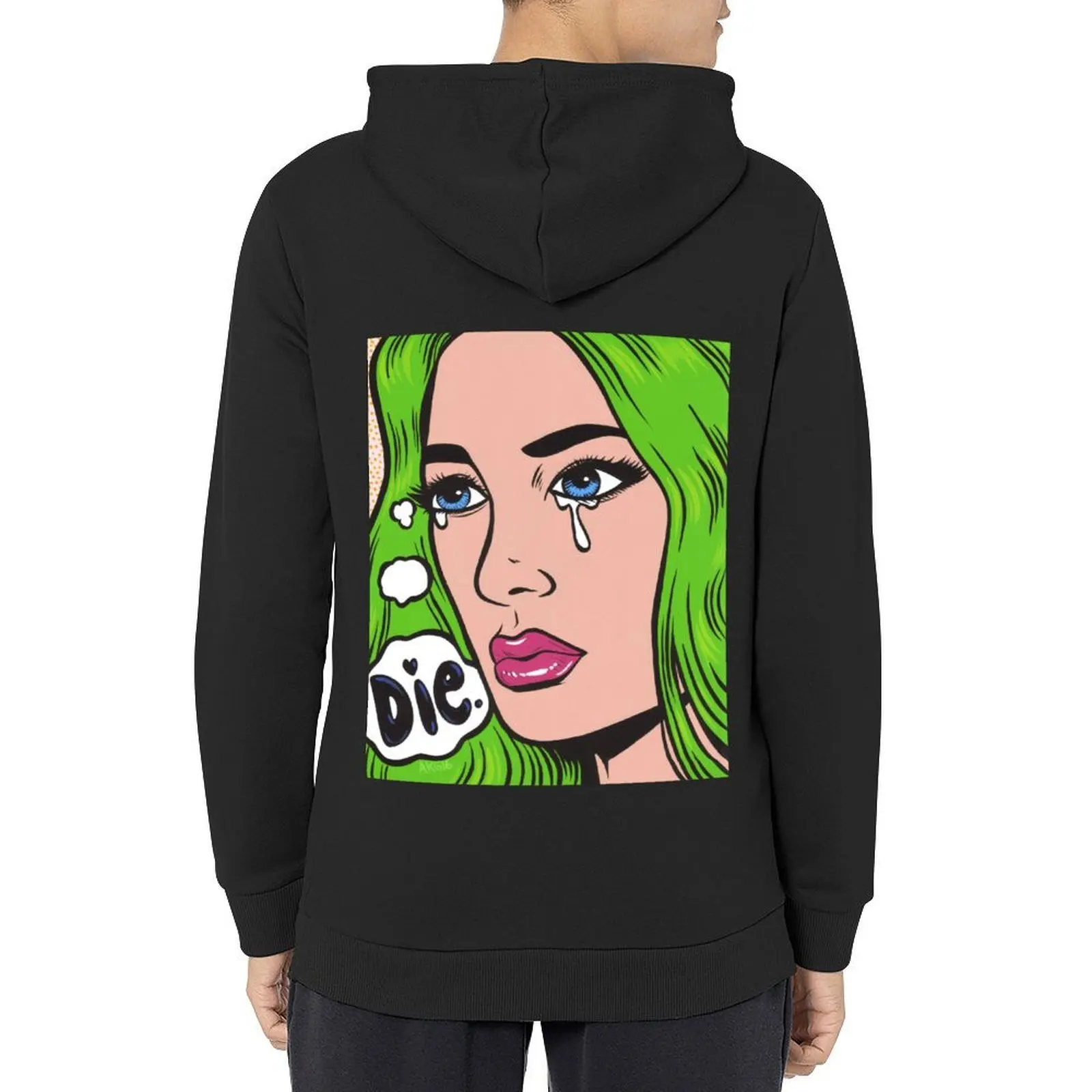 يموت البكاء الهزلي فتاة هوديي الملابس الكورية نمط ملابس رجالية مصمم ملابس رجالي الخريف منتجات جديدة أنيمي هوديي