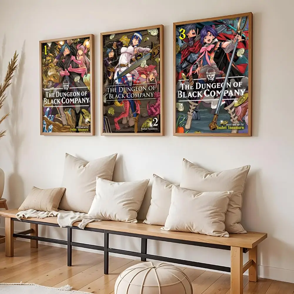 The D-Dungeon of Black C-Company Poster Stickers HD Painting Self-Adhesive Art for Bedroom Living Room Home Decor Decals Gift