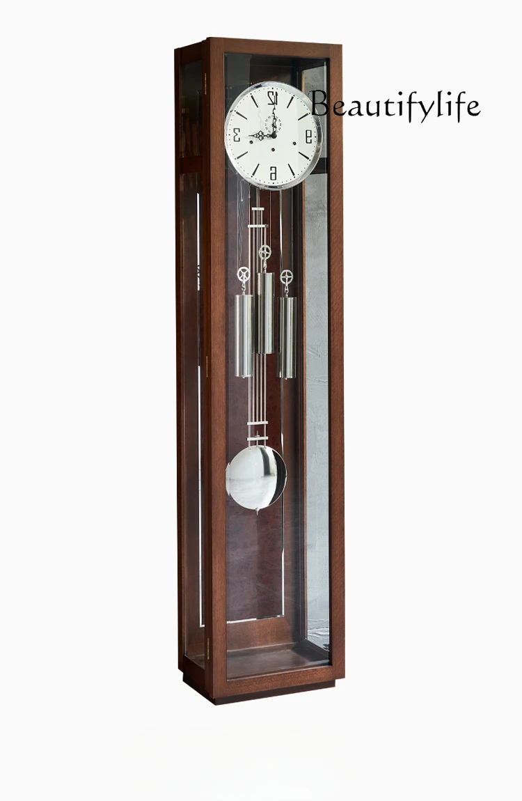 

New Chinese Style Floor Light Luxury Italian Modern Minimalist Living Room Home Clock Vertical Large Pendulum Clock