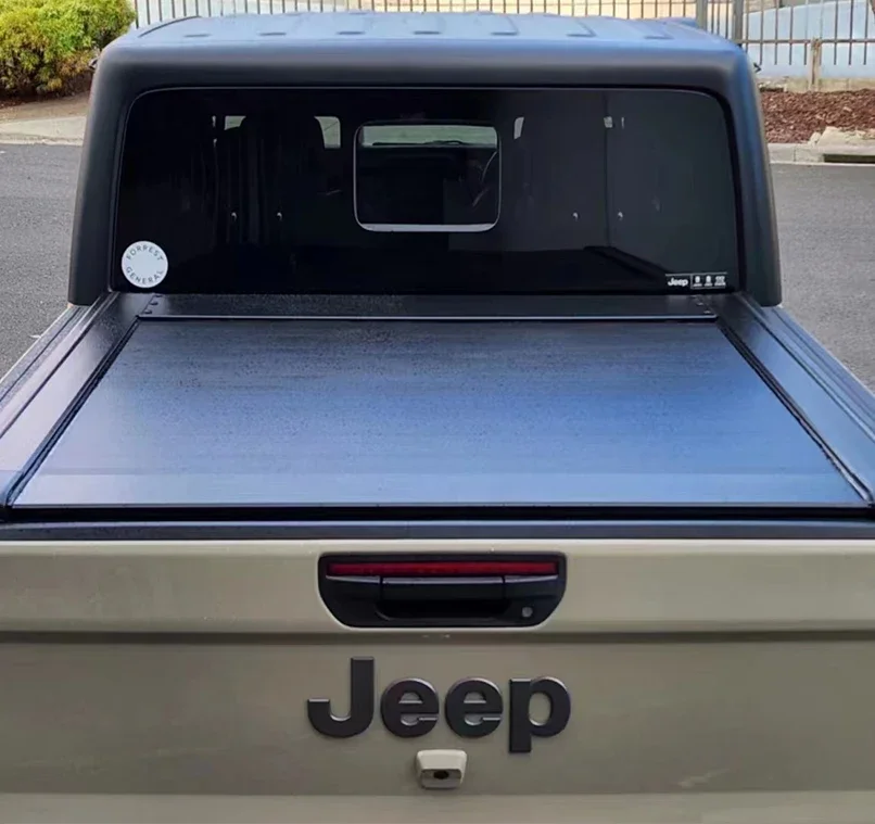 Tailored Size Aluminium Pickup Roller Lid Shutter For Jeep Gladiator Rolling Curtain Retractable Hard Cover With Lock And LED