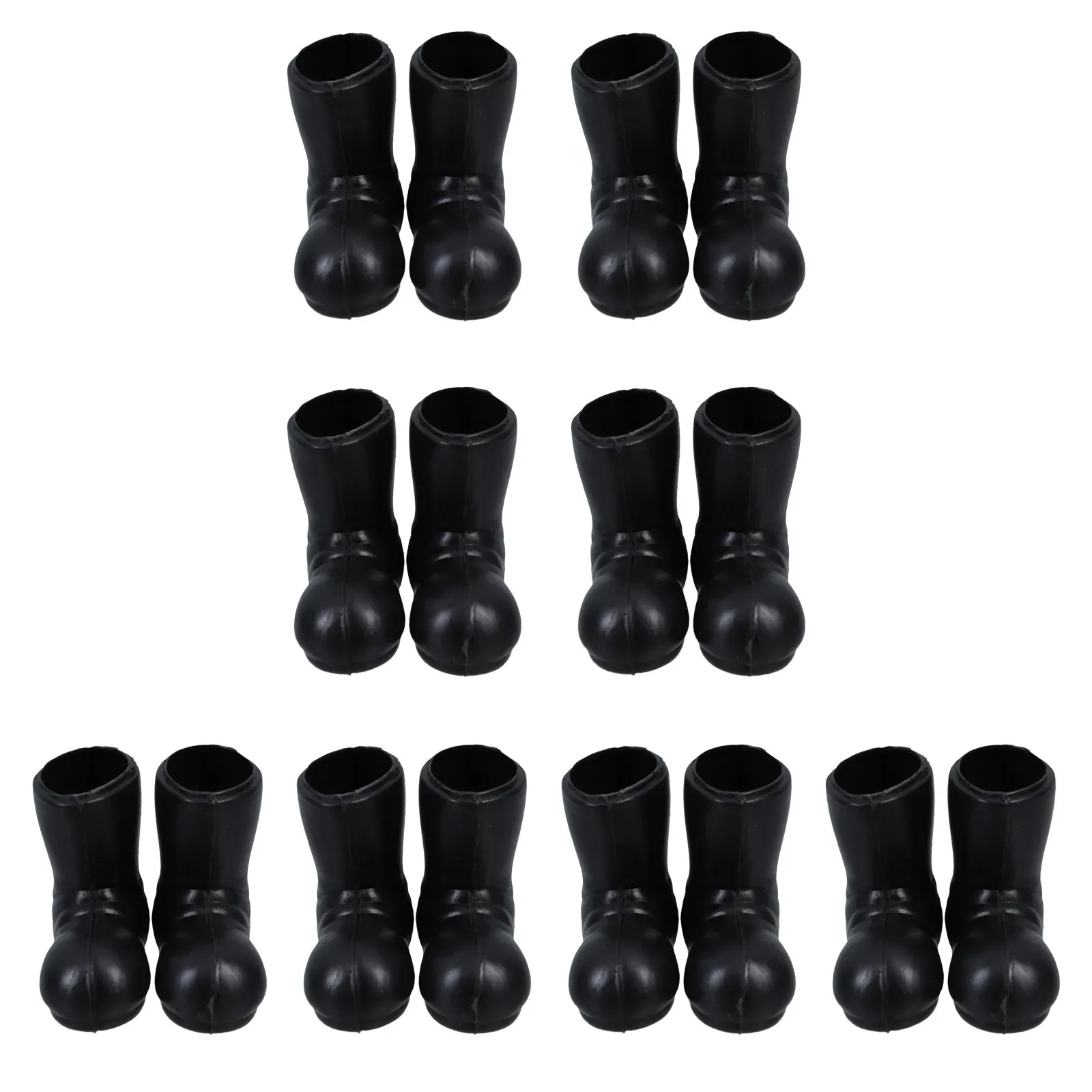 

7Pairs Decorative Mini Santa Boots Realistic Design Premium Plastic Mini Shoes for Dolly House Accessories Miniature Landscape