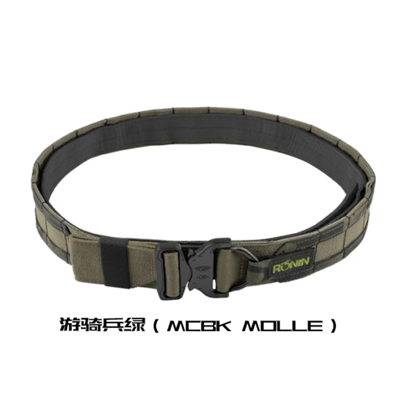 1.5 Inch Double Layer Fighter Belt Hunting Tactical CS Outdoor Molle Waist Belt New