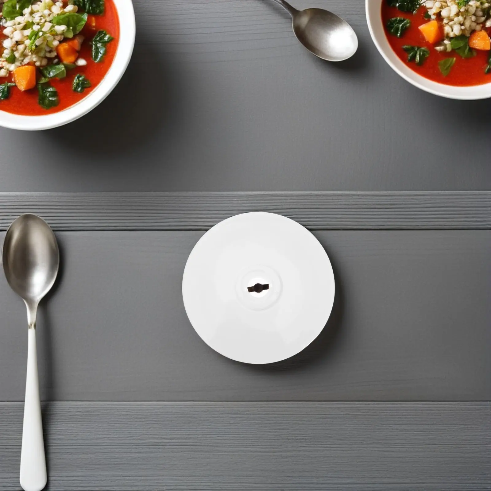 4Pcs Rotating Tray Base 360 Degree Swivel Display Stand White Color Stable Dining Table Turntable for Restaurant Cafe Home