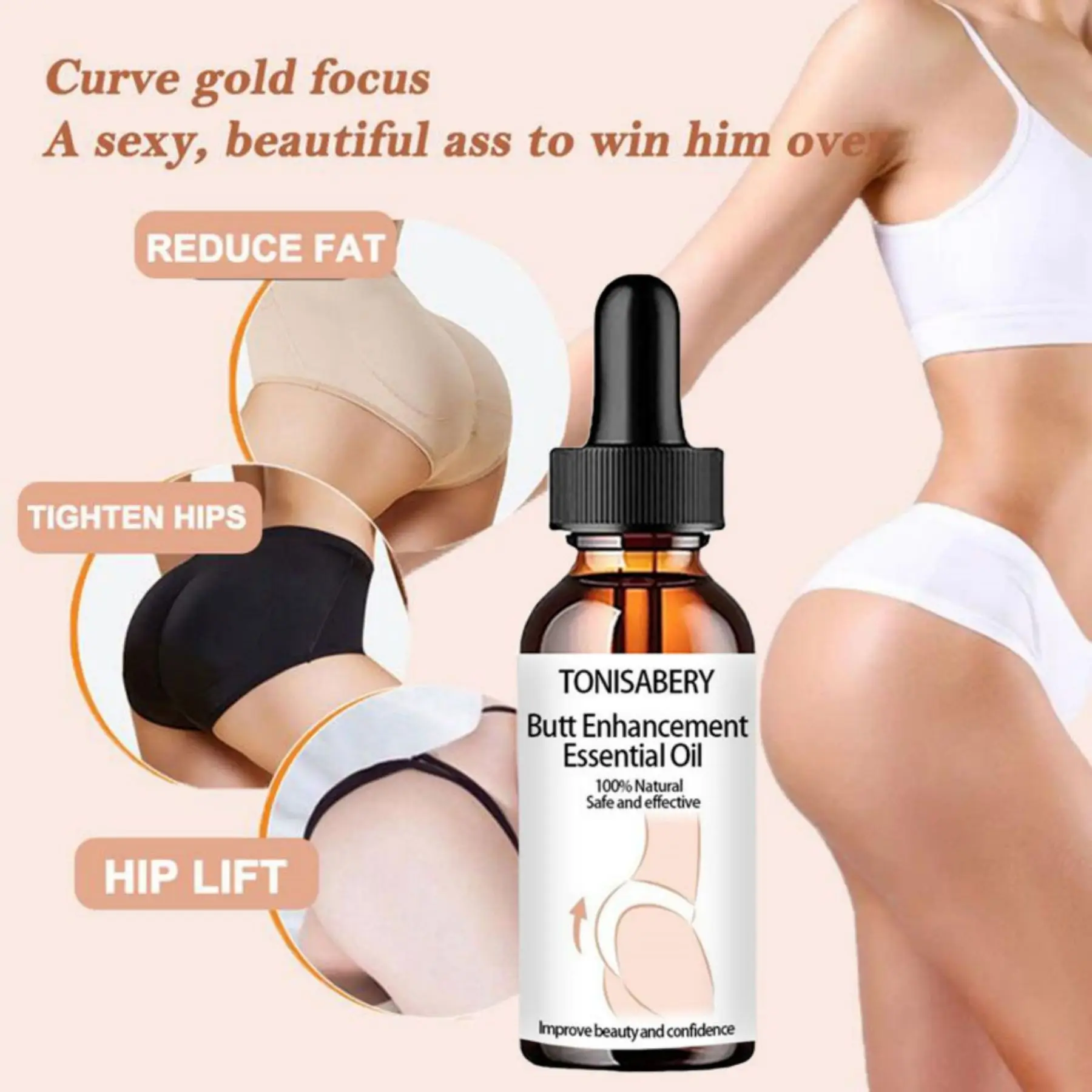 Essence Buttocks Enlargement Oil Enhances Lifting Nourish Hydrate Sexy Curve Shaping Massage Oils Butt Beauty Big Ass Skin Care