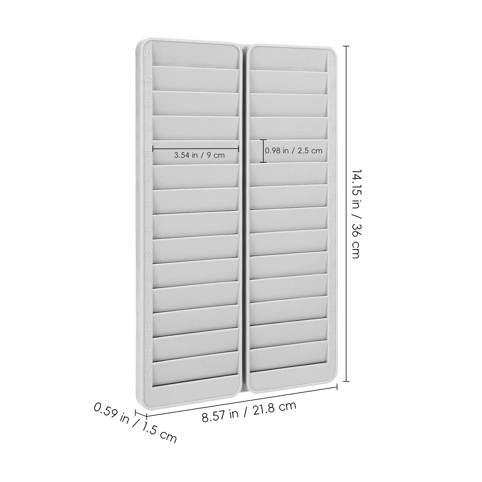 Lagermaterial-Kartenhalter, Organizer mit mehreren Steckplätzen, hängender Zeitkartenhalter, gute Textur, verblasst nicht leicht