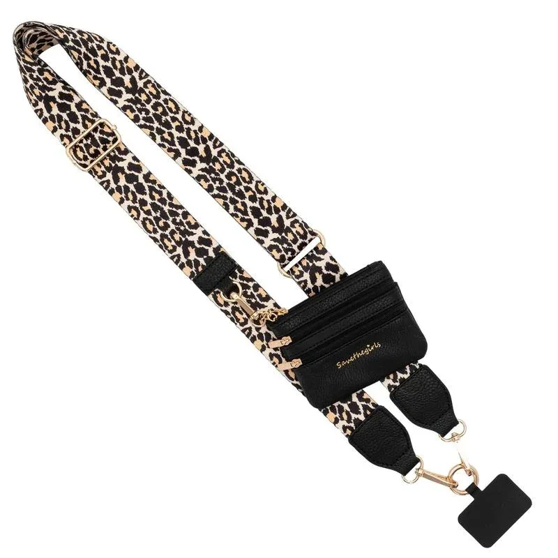 

Women's Crossbody Shoulder Strap Women Adjustable Cellphone Lanyard Crossbody with Wallet Clip and Go Strap for Phone