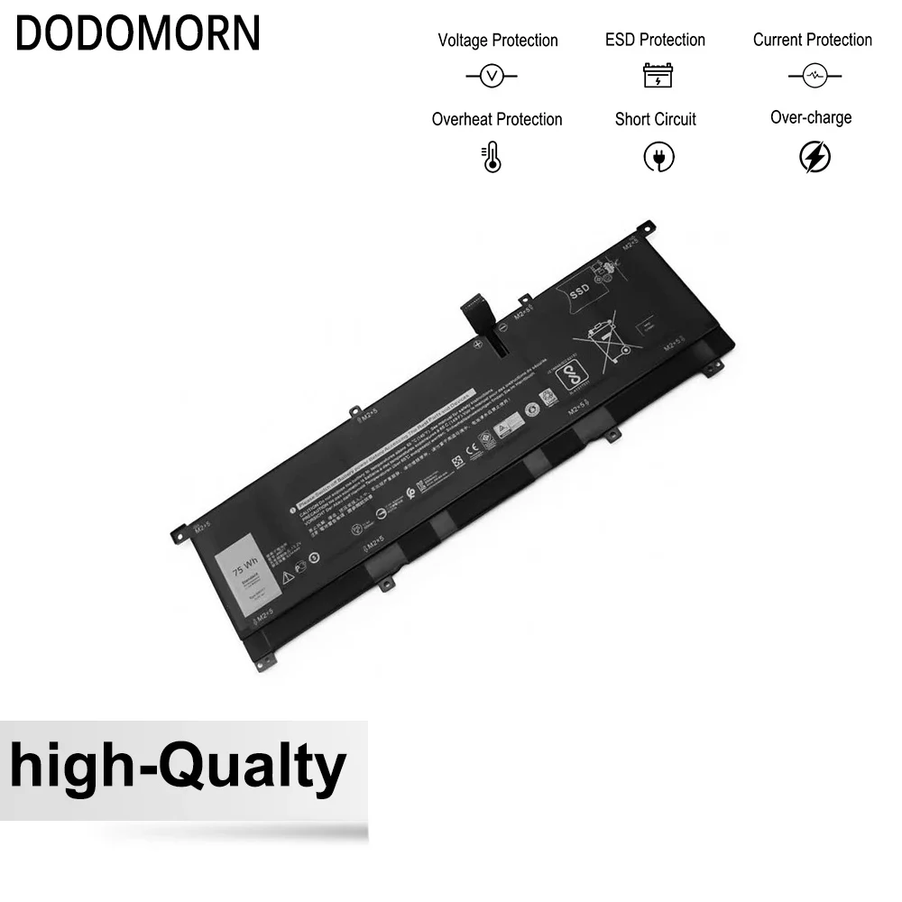 بطارية لاب توب DODOMORN لديل ، ديل XPS 15 ، 2 في 1 ، oy ، D1605TS ، الدقة ، 2 في 1 ، P73F ، 8NOT7 ، TMFYT ، 8N0T7