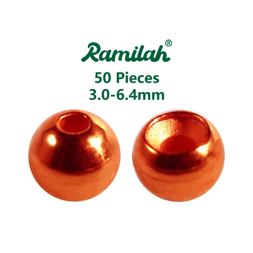 50 piezas 27 colores 3,0-6,4 mm cuentas de tungsteno Cyclops para atado de moscas