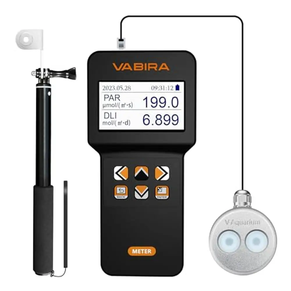 High Accuracy IP68 Waterproof PAR Meter Aquarium Reef RGB Red Green Blue Telescopic Rod Coral Growth Health Coloration Compare
