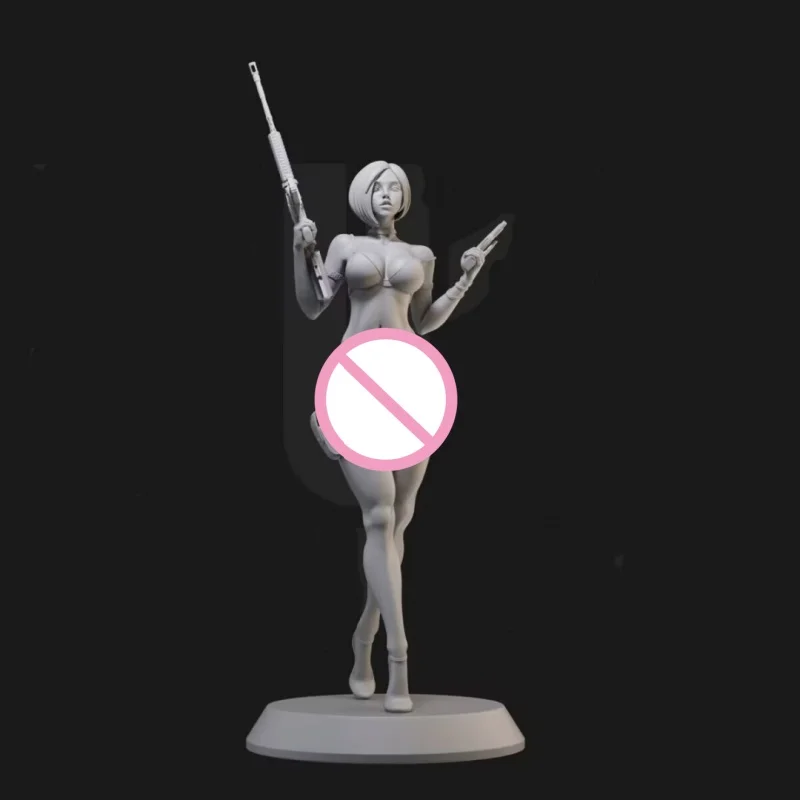 

Ada Wong with a Gun 1/24 Scale Full Resin Figure Model Kit Assemble Miniatures Unassembled Unpainted Collecting Hobby Toys Gifts