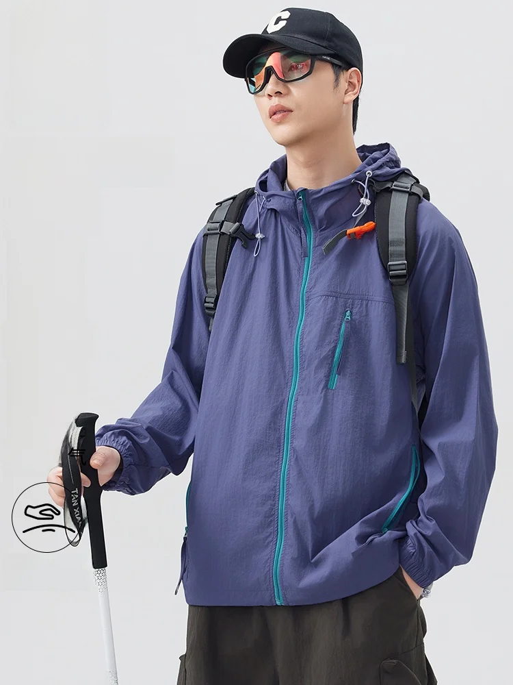 

Легкая быстросохнущая мужская летняя одежда Paul Frank для защиты от солнца, дышащая, с защитой от УФ-излучения, с охлаждающим эффектом, с кепкой