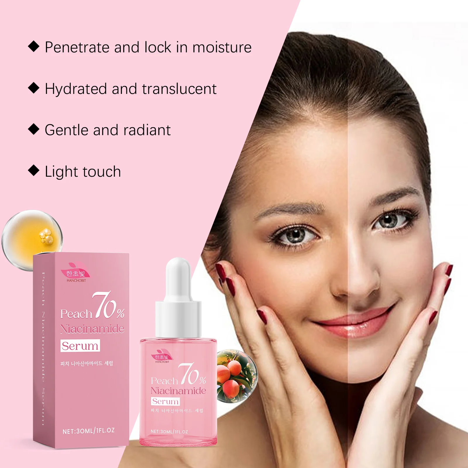 

Niacinamide Moisturizing Essence: Brightening, Dullness-Correcting, Gentle-Care Essence for Hydrating & Nourishing Skin
