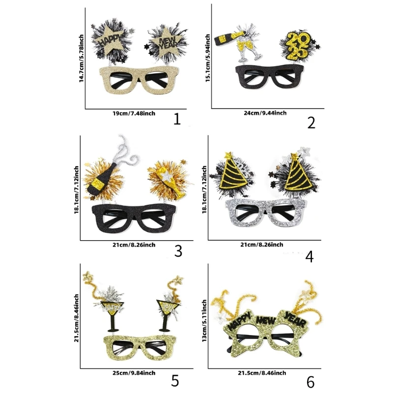 Stylish New Year's Eve Fashionable Party Accessories Comfortable Novelty Glasses