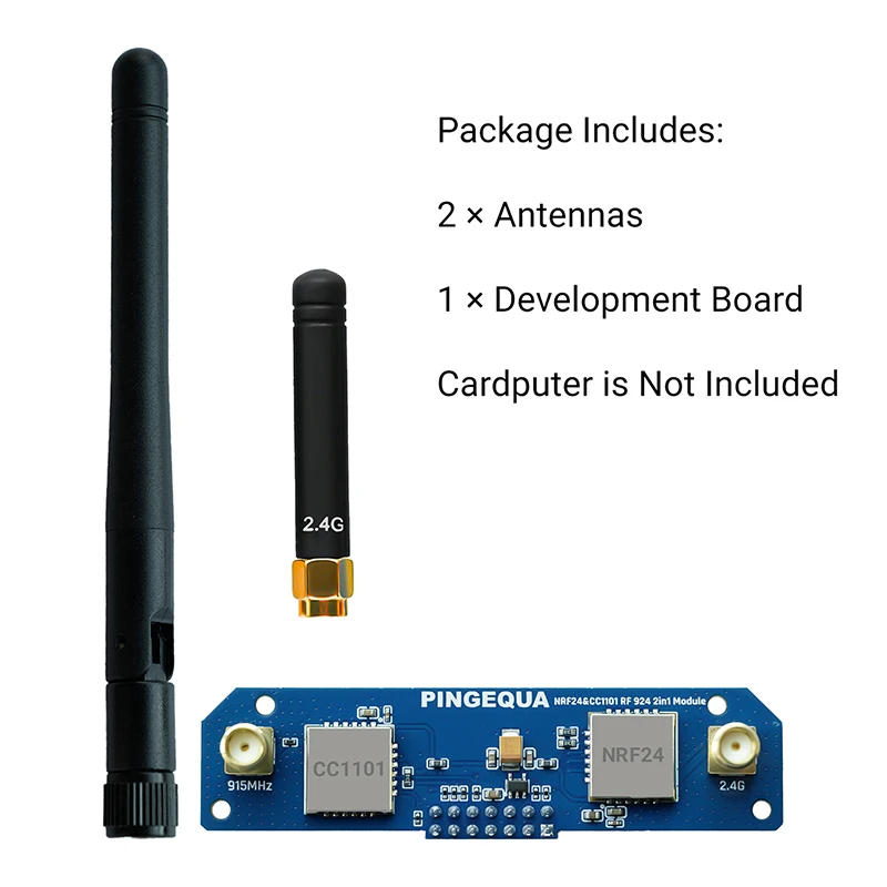 PINGEQUA Hydra RF 924 for M5Stack Cardputer ADV CC1101 915MHz & NRF24 2.4G RF Module , Stable Power, With Bruce Firmware