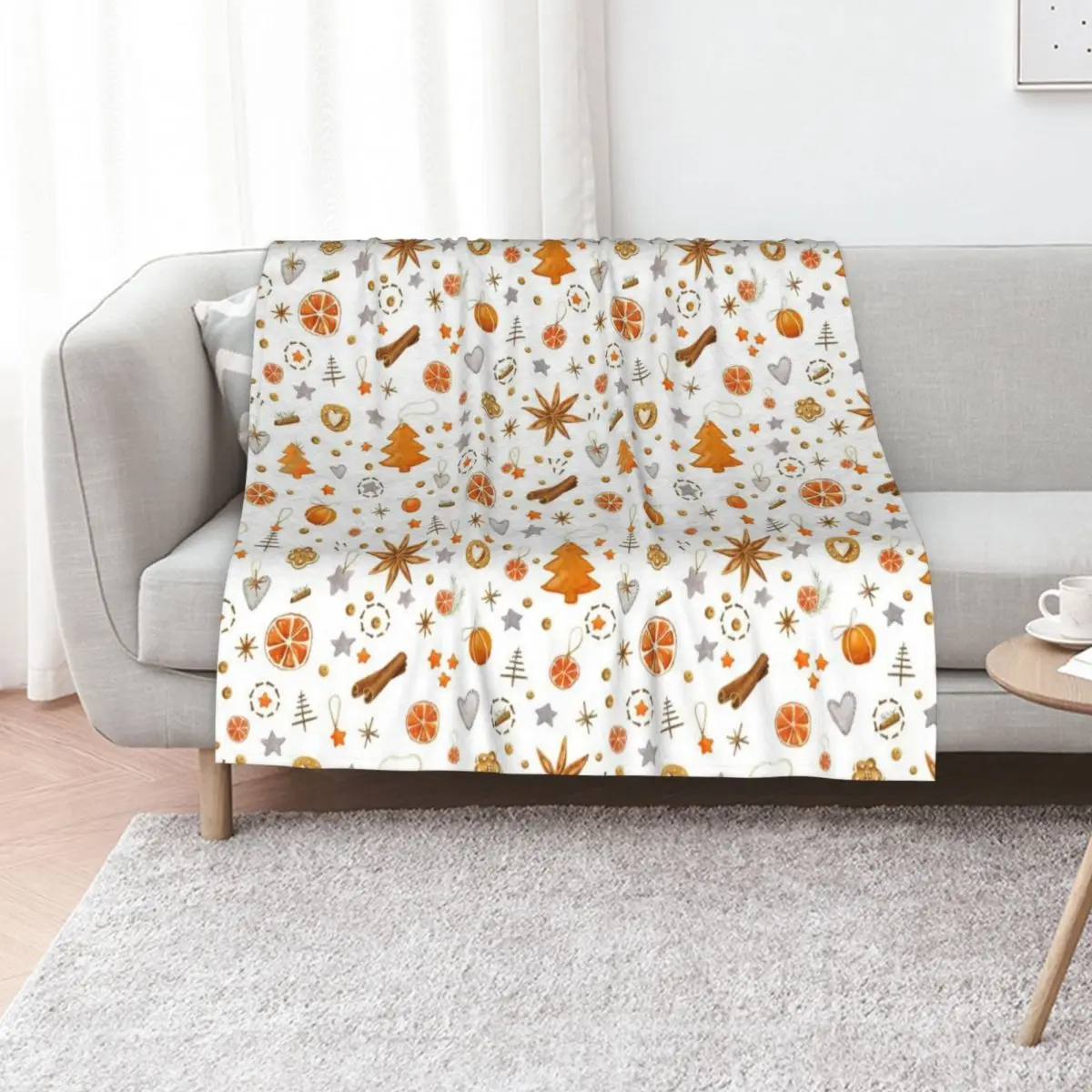 spicy orange Throw Blanket Bed Fashionable Luxury Designer decorative Warm Giant Sofa Blankets For Baby Blankets