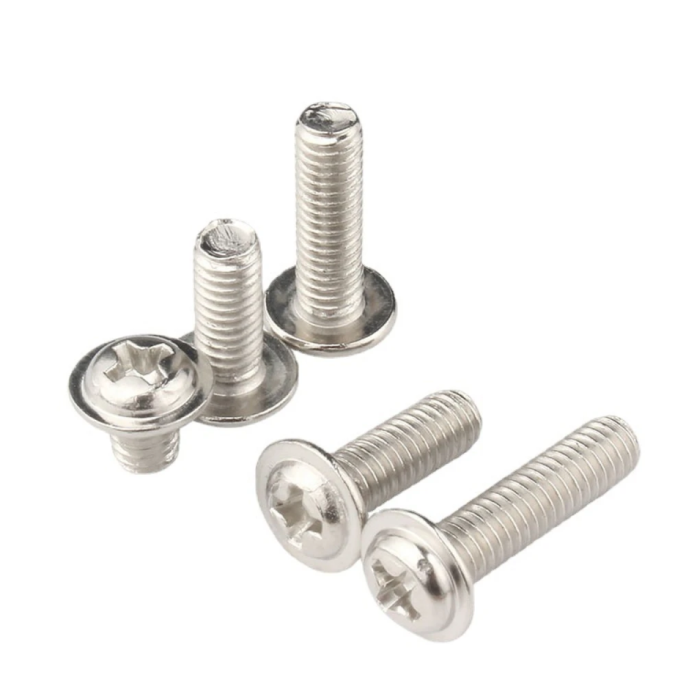 1 Piece Round Head M3 Screw PWM Pan Washer Stainless Steel Phillips Cross Bolt Nut Screws