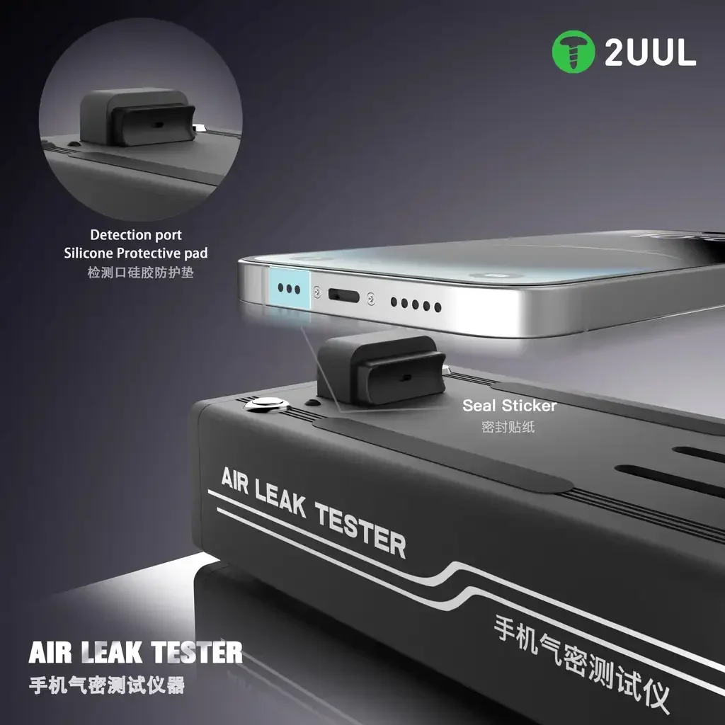 2UUL AT01 Air Leak Tester Palm Size With Silicone Protective Pad For Phone Air Tightness Waterproof Performance Detection Repair