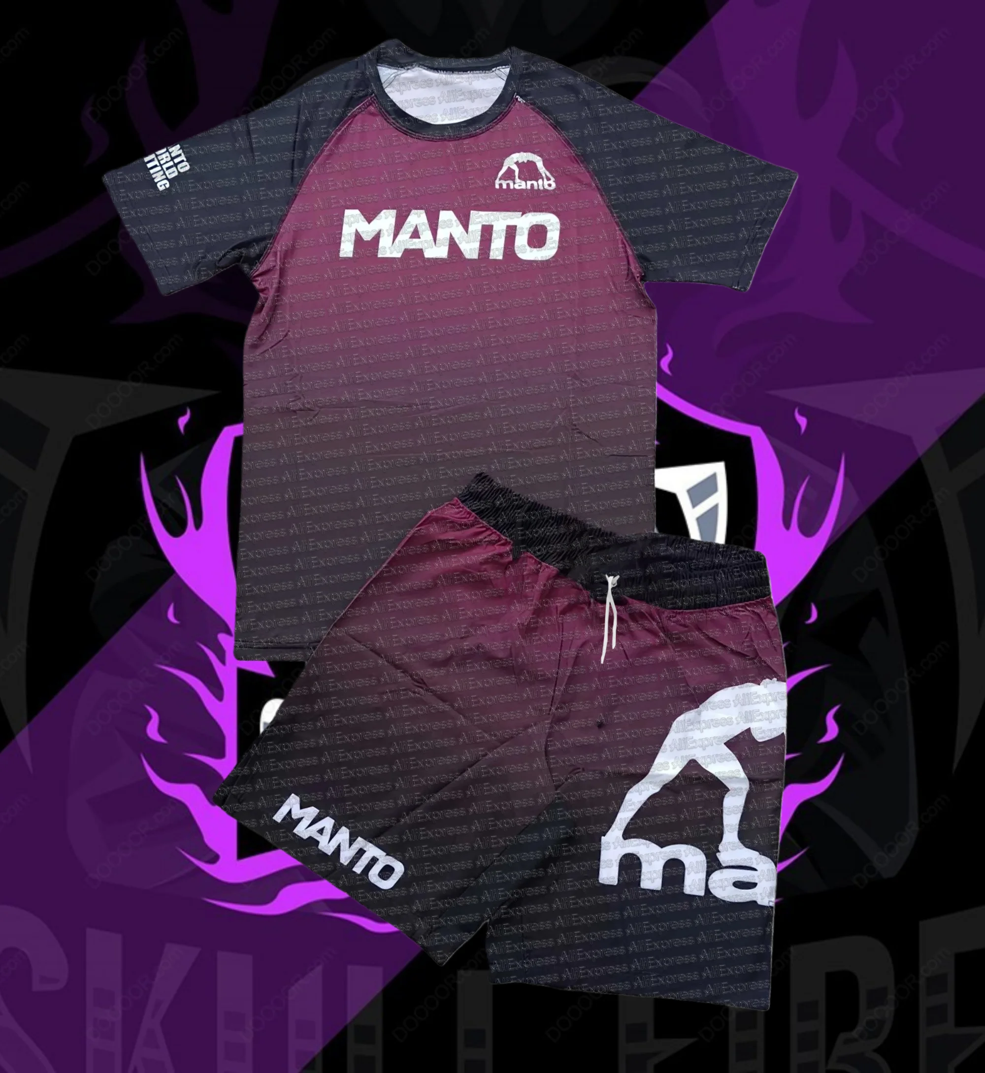 

Boxing Shorts and T Shirt Set MMA Sports Shorts Men Women Quick Dry Fighting Kickboxing Pants Gym Martial Arts Training Uniform