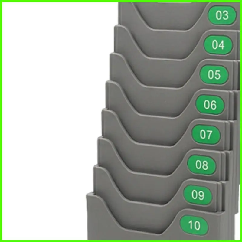 Sturdy Time Card Support for Employee Assignment with 10 Neatly Arranged Slots