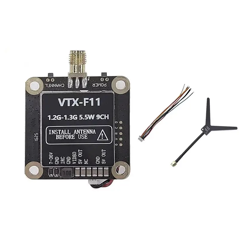 

Premium-VTX-F11 1,2G/1,3G 5,5 Вт 9 каналов VTX Беспроводная передача аналогового изображения Поддержка протокола Irc IR C