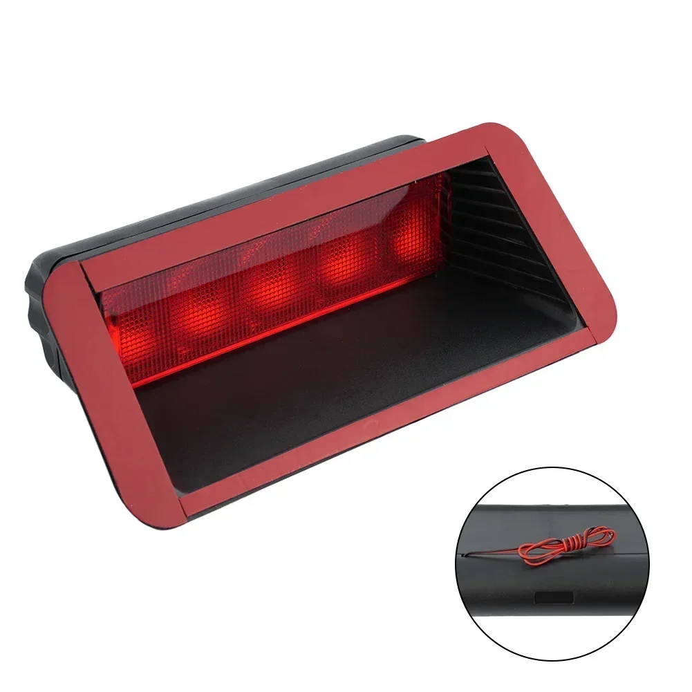 1Pcs LED Brake Light Auto Car Red 5 LED Rear Tail 3rd Brake Stop Light Fog Lamp Universal ABS Plastic DC 12V 18.5cm Car Light R