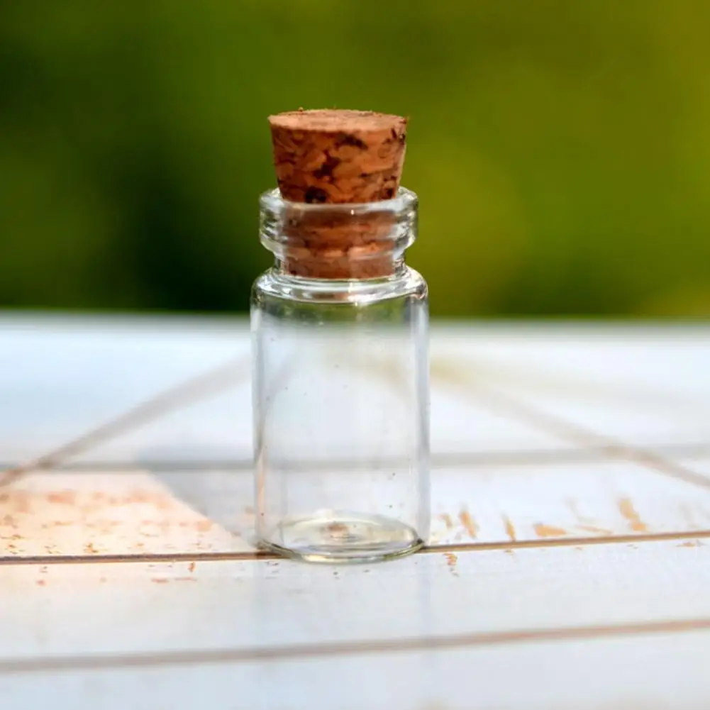 10 pcs Cork Stopper Glass Bottles Vials Jars Container 24x12mm Size A3N5