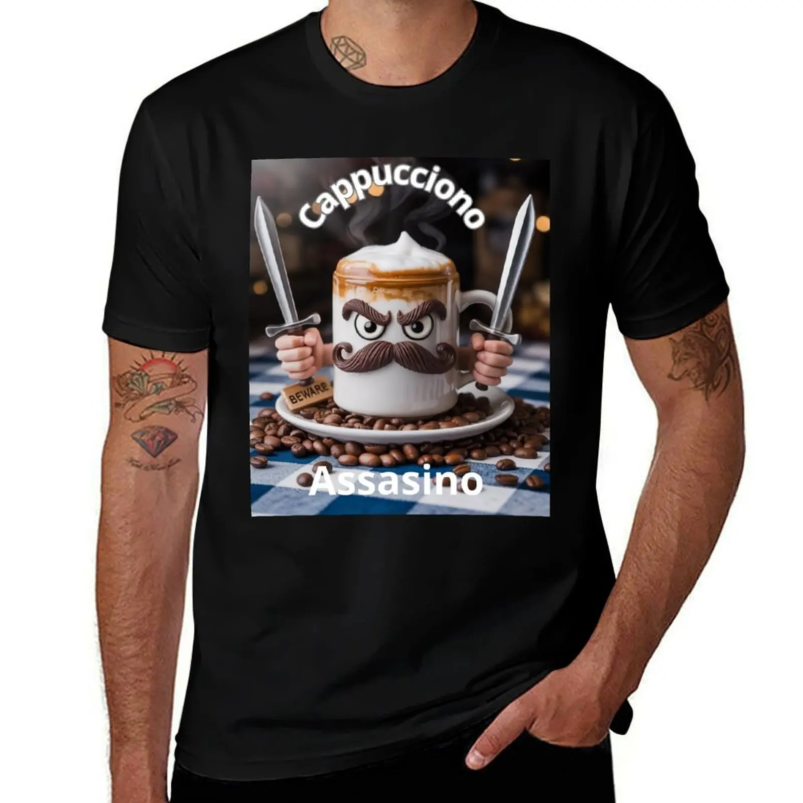 

Cappuccino Assassino – The Warrior Mug T-Shirt plus sizes man clothes street wear t shirts for men pack