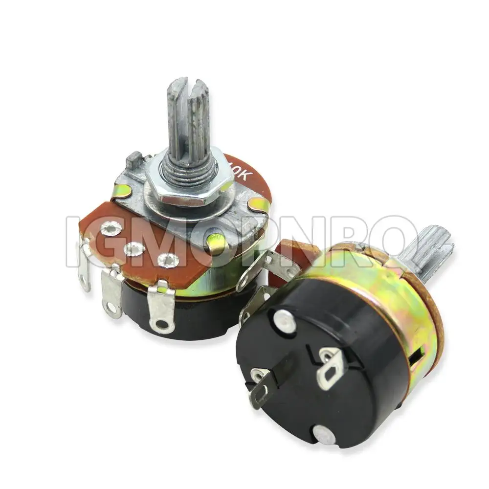 2PCS WH138 Potentiometer Adjustable Resistance Speed Regulator With Switch WH138-1 B5K B10K B20K B50K B100K B250K B500K 10K 100K