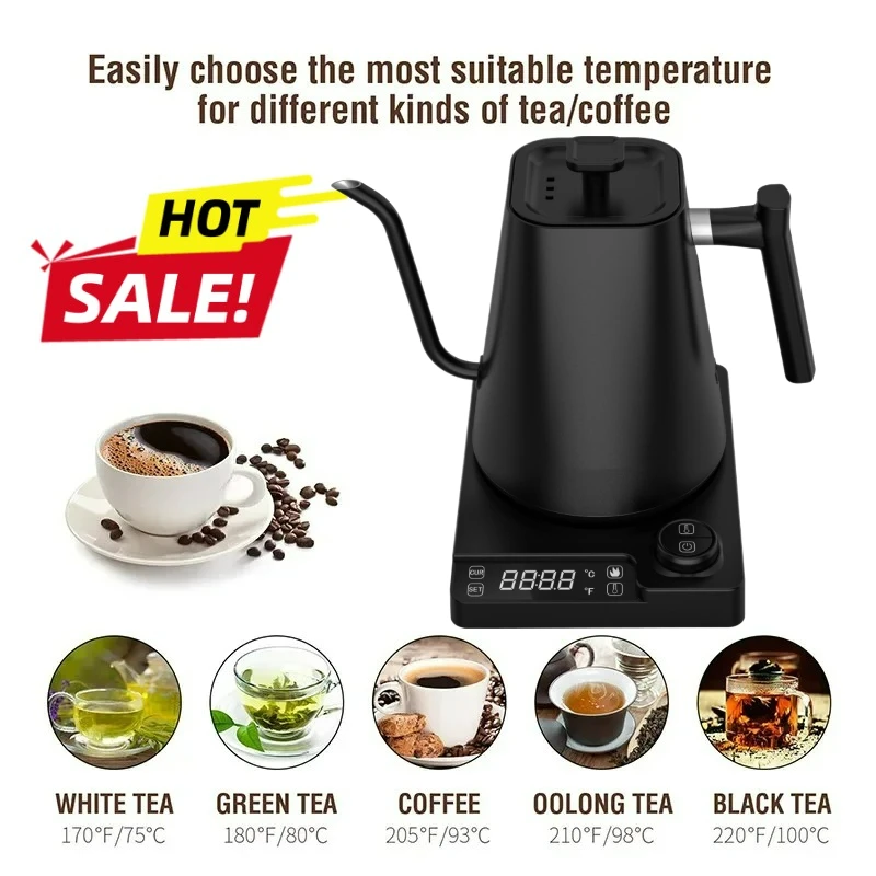 

High Quality 1200W Electric Kettle with Temperature Control Electric Kettle for Coffee and Tea Kettle Coffee Pot 110v/220v