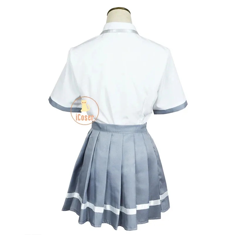 أزياء أنيمي ماكين الكثير من البطلة المفقودة آنا يانامي أزياء تنكرية شعر مستعار تشيكا كوماري JK تنورة الليمون ياكيشيو للهالوين للنساء