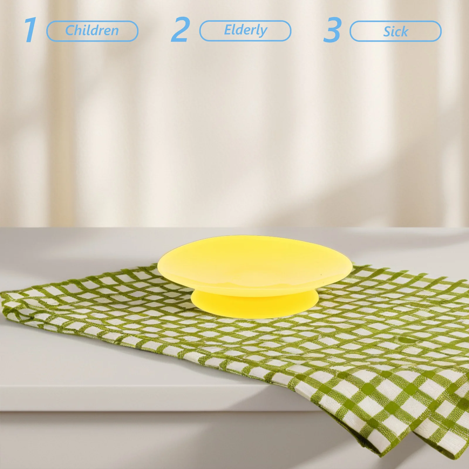 

5Pcs Silicone Suction Pads Double Side Strong Suction Plate Fixing Pads Non Slip Tableware Holder Utensil Rest Baby Bowl Fixing