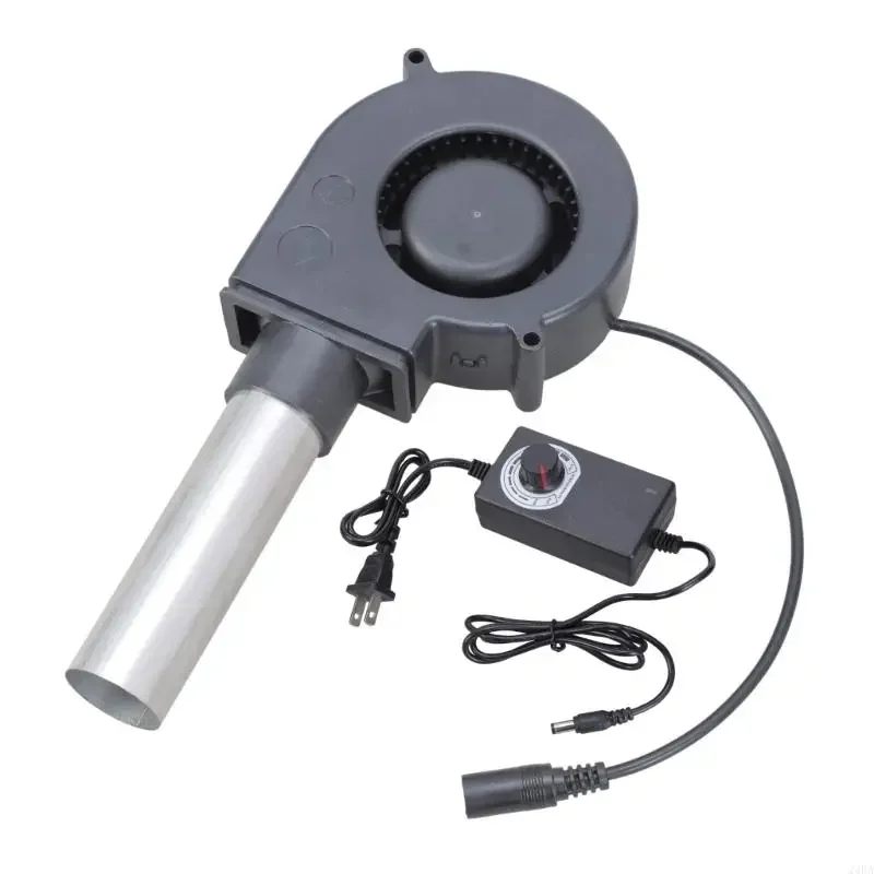 

5500RPM Adjustable Blower High Volumes Airflows 12V Fan For Waste Oil Heater Stove Ventilation 9cm Metal Duct System