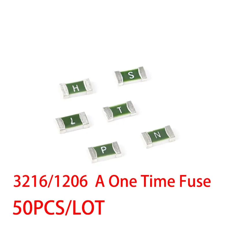 50 SZTUK/PARTIA Bezpiecznik SMD 3216/1206 Powolny Bezpiecznik Jednorazowy Odłącznik Dodatni 0.5A 1A 2A 3A 4A 5A 6A 7A 8A 10A 15A 20A 30A