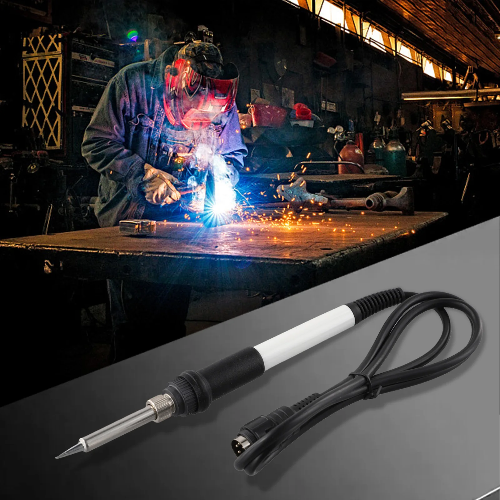 Efficiently Designed Heater Handle Iron Tool Compatible with Multiple Soldering Station Models Including SFor 936/S937/S928/S926