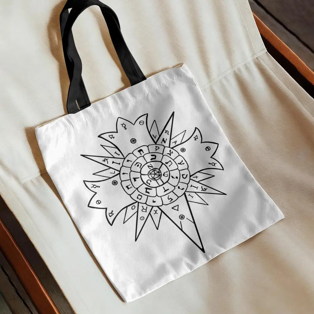 Anime D-D.Gray Man Storage Bags Versatile Canvas Double-Sided Print Tote Bag Durable Daily Use Shopping Handbags
