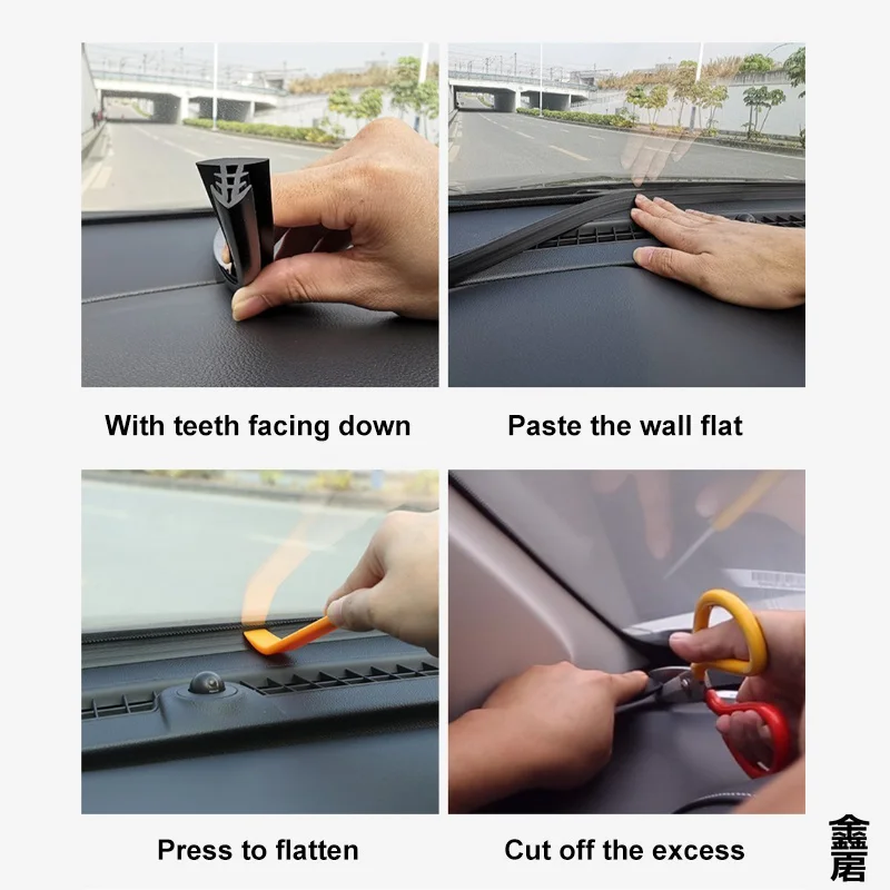 1.6m Auto Dashboard Sealing Strip Universal Car Sticker Rubber Seals Noise Insulation for Weatherstrip Car Accessories