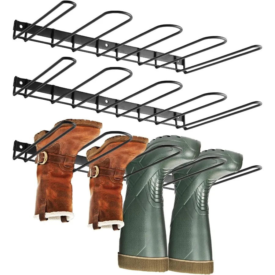 

Boot Rack Wader Hanger Metal Wall Mounted Shoe Rack Organizer for Closet Entryway Indoor Garage Pack of 3