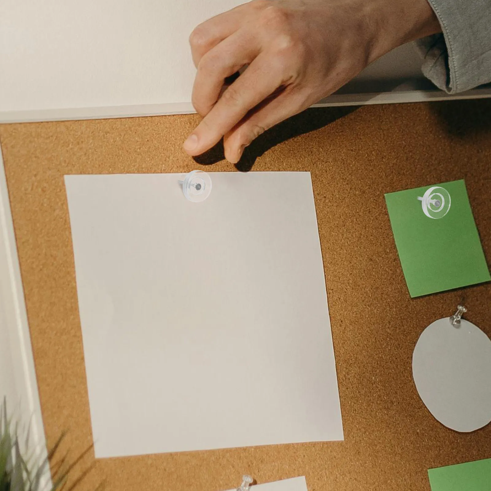 

300 шт. прозрачных кнопок-гвоздиков с зубчатой головкой и стальным наконечником для плакатов, досок объявлений, карт, календарей