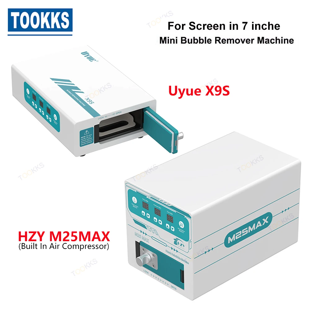 Upgrade Uyue X9S HZY M2S MAX mini Air Bubble Removing Machine 7inch LCD Screen OCA Autoclave Debubbler Bubble Remover