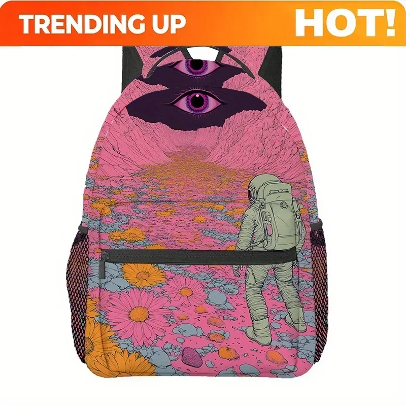 Custom Bag Astronaut And An Eye (3) Backpacks, Travel Hiking Backpacks, Computer Backpacks, Comfortable And Lightweight, Suitabl