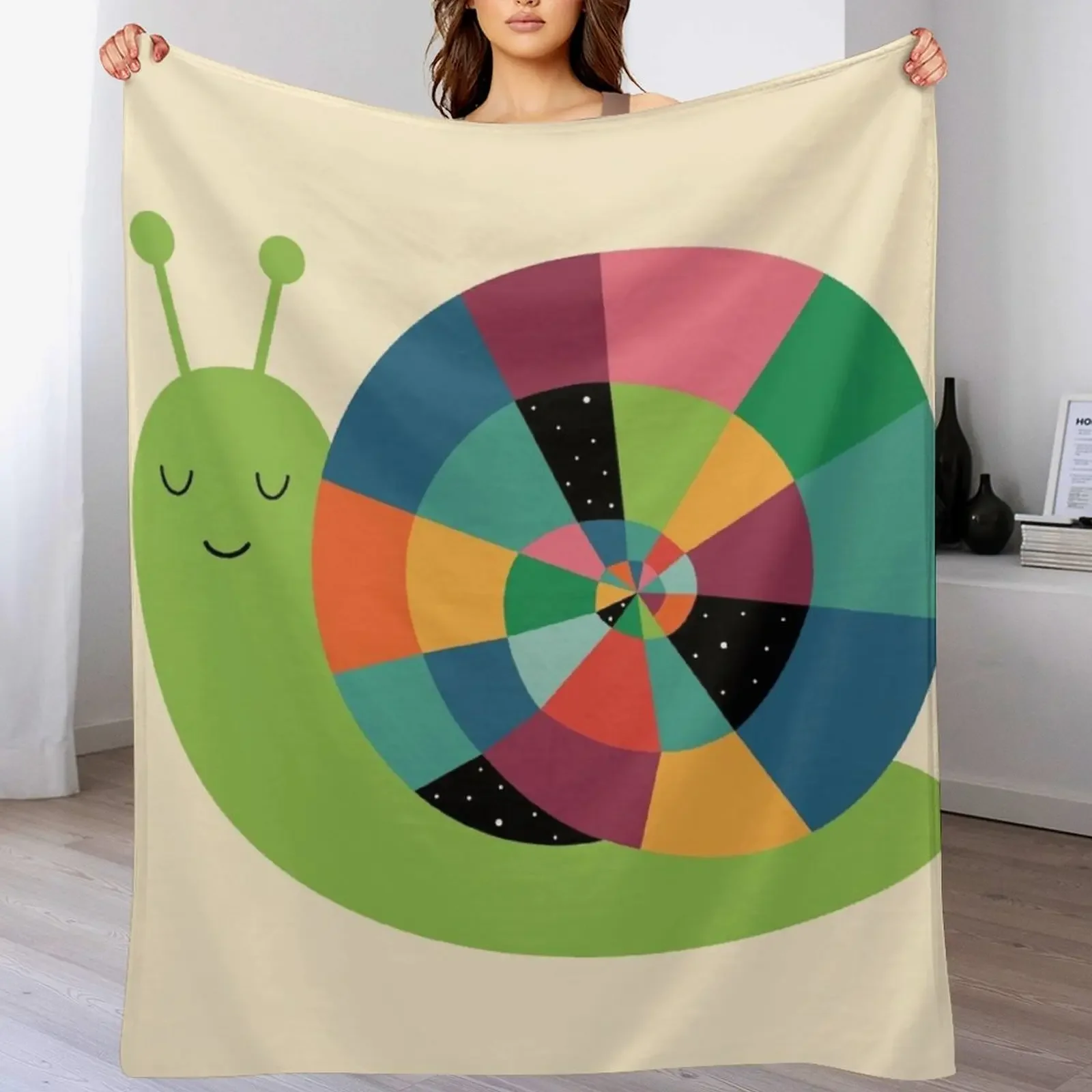 

Snail Time Throw Blanket bed plaid Thins Blankets For Baby Camping Blankets