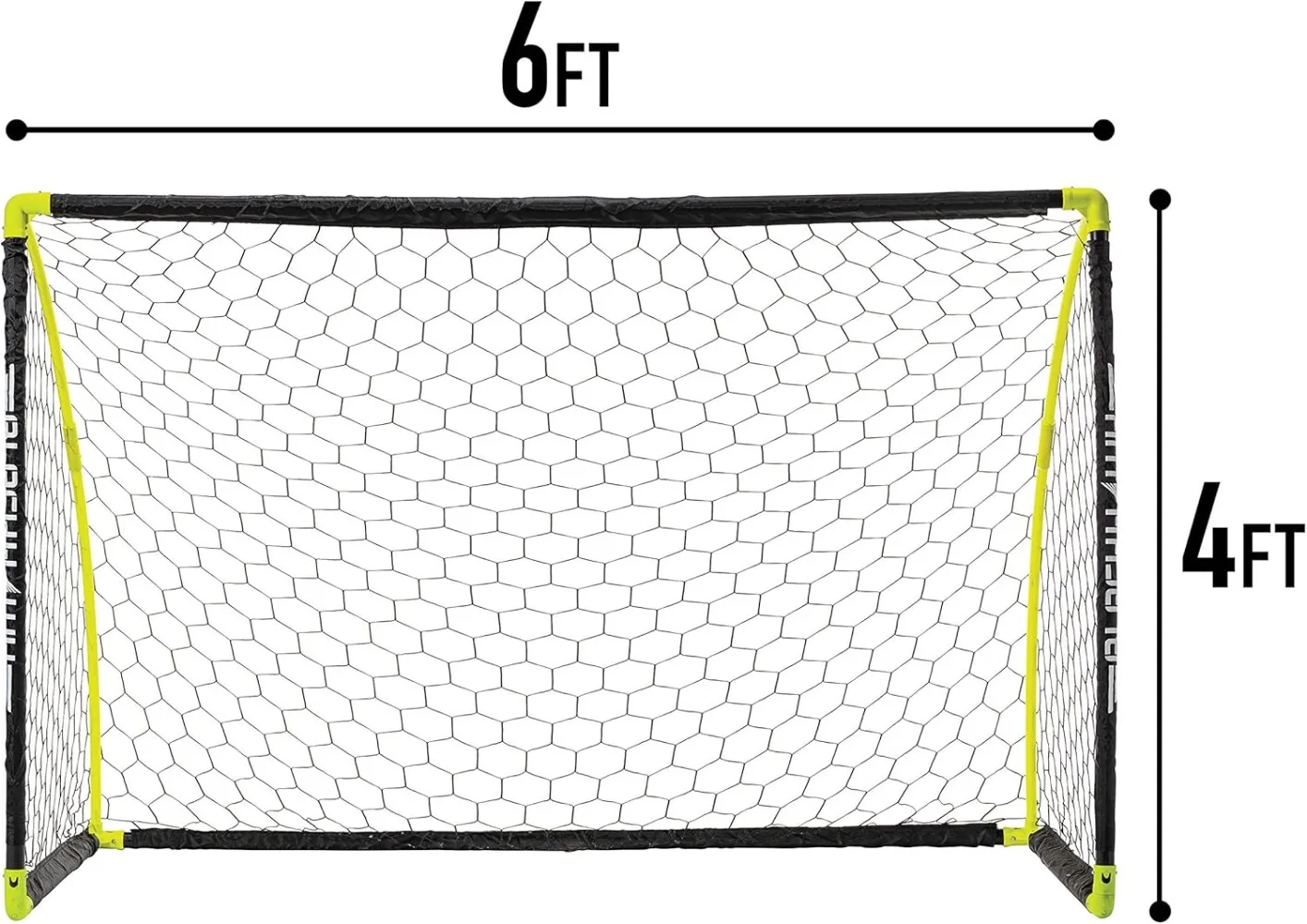 

Portable Soccer Goal - Kids Backyard Soccer Net - 6 x 4 Foot - All-Weather, Durable, Easy Storage - Blackhawk Goal