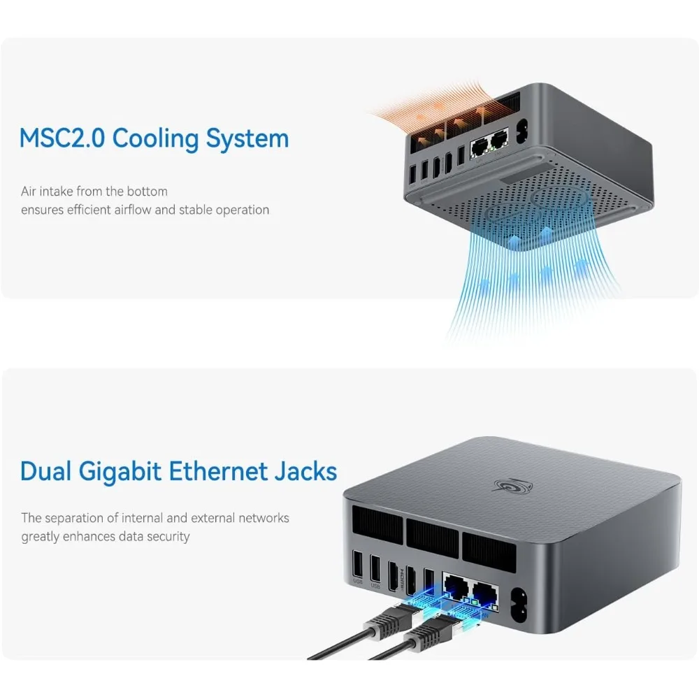 كمبيوتر صغير Intel Core i5-1235U 16GB RAM 500GB SSD Dual 4K Display WiFi 6 Windows 11 Pro #6