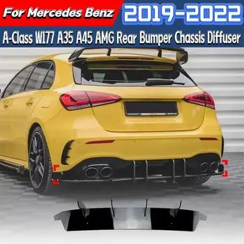 適用於賓士A級W177 A35 A45 AMG 2019 2020 2021 2022款的後保險桿底盤擴散器擾流板唇車身改裝套件 10 最佳銷售 A35 車身套件 - №6