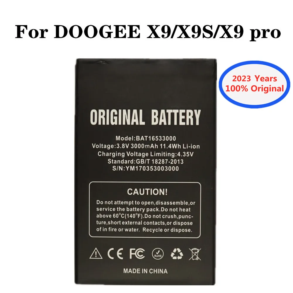 

2023 Years 3000mAh DOOGEE Orginal Battery For DOOGEE X9 pro X9pro 5.5inch BAT16533000 Mobile Phone Batteries Bateria Batterij