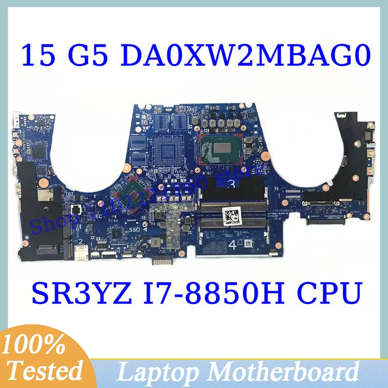 DA0XW2MBAG0 For HP ZBook 15 G5 With SR3YZ I7-8850H CPU Mainboard SR40E Laptop Motherboard 100% Fully Tested Working Well