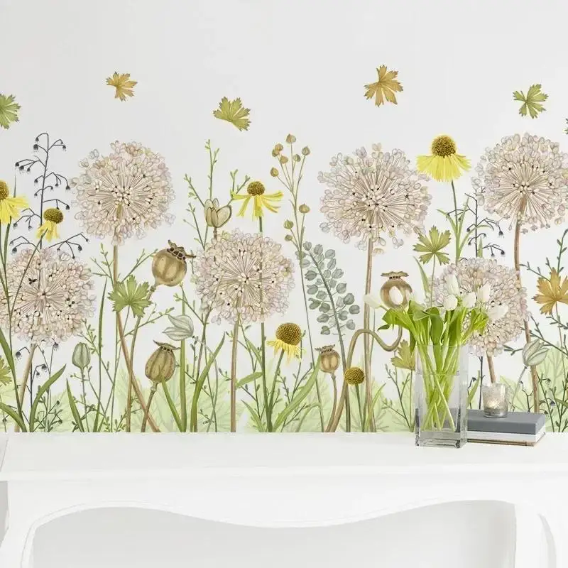 Vinilo Diente de León decorativo – Pegatina pared retro salón y jardín
